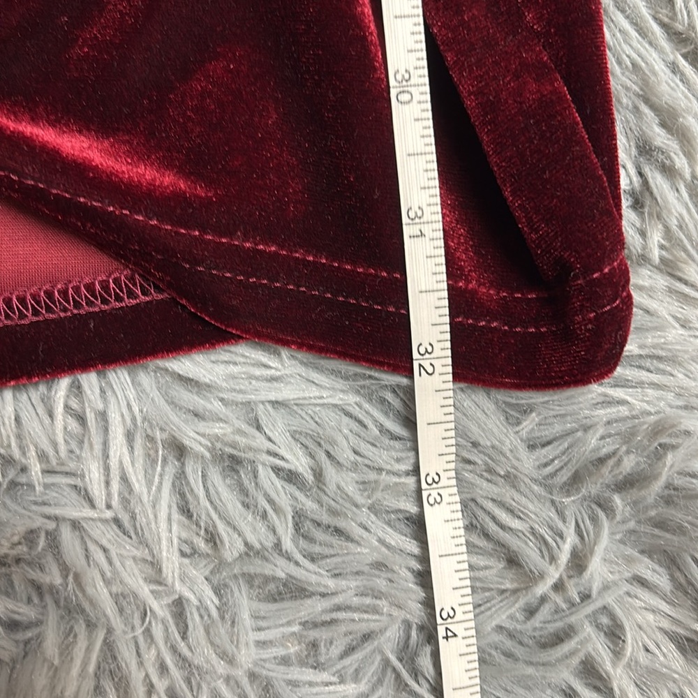 SHEIN Burgundy Velvet Long Sleeve Dress - Picture 12 of 16